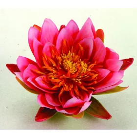 Selyemvirág, pink tavirózsa, 16 cm