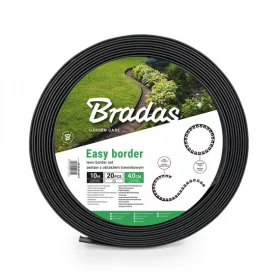   Easy Border FEKETE gyepszegély szett (4,0cm*10m fekete szegély + 20db leszúró tüske)
