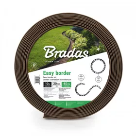   Easy Border BARNA gyepszegély szett (4,0cm*10m barna szegély + 20db leszúró tüske)