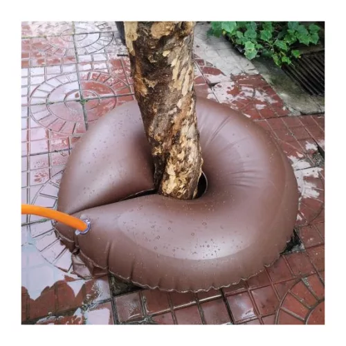 Öntözőzsák 75 L kerek, PVC, barna