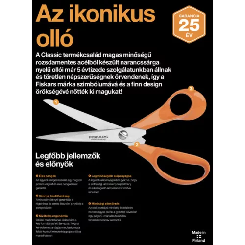 FISKARS Classic általános olló, 21 cm, balkezes
