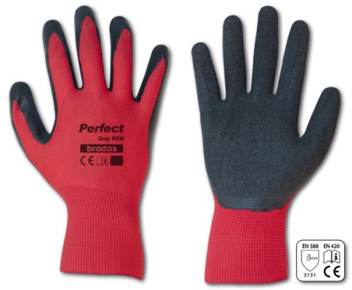 Bradas Perfect Grip Red latex kesztyű 7" - S méret (RWPGRD7)