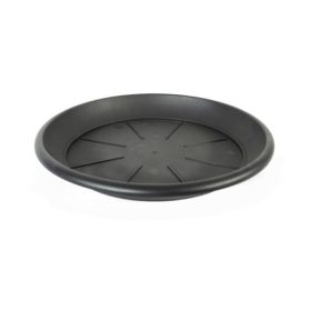 Fekete polipropilén virágcserép-alátét, 4x33cm