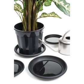 Fekete polipropilén virágcserép-alátét, 5,5x44cm