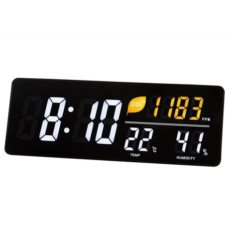 Alba IDŐJÁRÁS ÁLLOMÁS, LED KIJELZŐVEL, FALRA SZERELHETŐ, FEKETE HORDGTL CO2