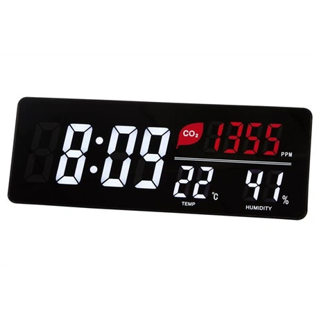 Alba IDŐJÁRÁS ÁLLOMÁS, LED KIJELZŐVEL, FALRA SZERELHETŐ, FEKETE HORDGTL CO2