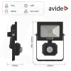 Avide Led Reflektor Slim Smd 10W Nw 4000K Mozgásérzékelős Abssflnw-10W-Pir