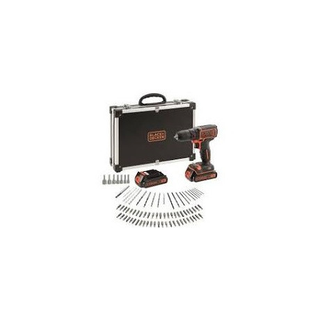 Black And Decker Fúró/Csavarozó 2 Akku + 80 Tartozék + Koffer Bdcdc18Bafc-Qw