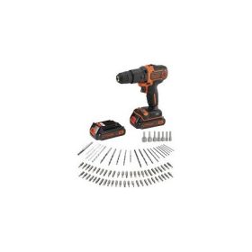   Black And Decker Ütvefúró/Csavarozó 2 Akku + 80 Tartozék + Koffer Bdchd18Bafc-Qw