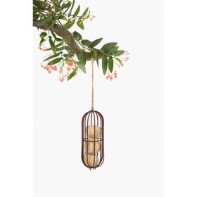 BEAU drót madáretető barna ovális 7,5x13,5x25,5