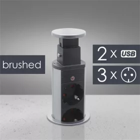 Delight REJTETT ELOSZTÓ 3-AS USB-VEL 20430BU