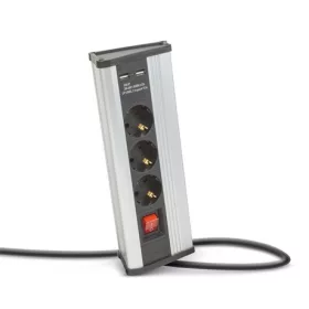   Delight SAROKELOSZTÓ KAPCSOLÓVAL 3 X 250V, 16A, 2 X USB 20483S