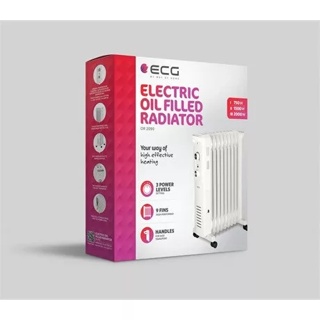 Ecg Olajradiátor Elektromos Fehér Or2090