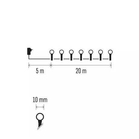 Emos LEDES KÜLTÉRI FÉNYFÜZÉR GÖMB D5AW03