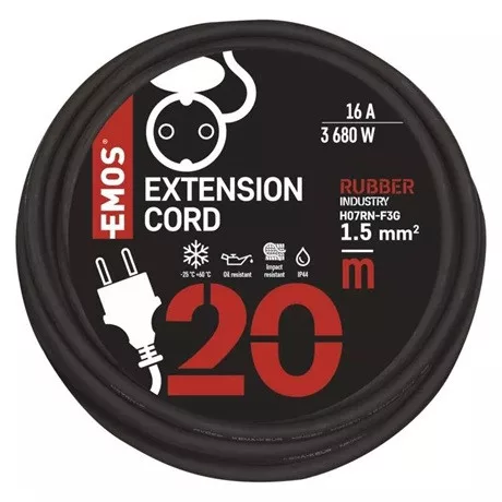 Emos KÜLTÉRI HOSSZABBÍTÓ 20 M / 1 ALJZAT /  250 V / 1,5 MM2 P01820