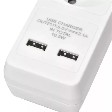 Emos HOSSZABBÍTÓ 2 M / 3 ALJZAT / KAPCSOLÓS / USB / 1,5 MM2 P1322RU