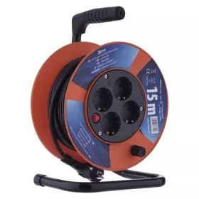   Emos KÁBELDOB 15 M / 4 ALJZAT / FEKETE / PVC / 230 V / 1 MM2 P19515
