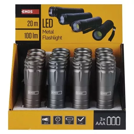 Emos COB LED ZSEBLÁMPA 3W 100LM 3XAAA P4705