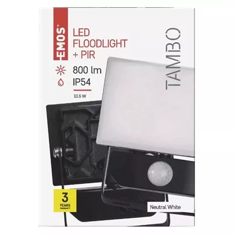 Emos TAMBO LED REFLEKTOR 10.5W 800LM MOZGÁSÉRZÉKELŐVEL IP54 NW ZS2911