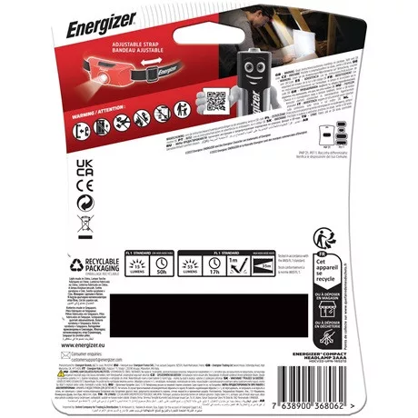 Energizer FEJLÁMPA COMPACT 1LED + 2XAAA