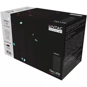   Entac Függöny Ip44 144 Led Rgb 8X8 Funkció 1X1.5M Ir Távirányítóval Eccl-144-Rgbir
