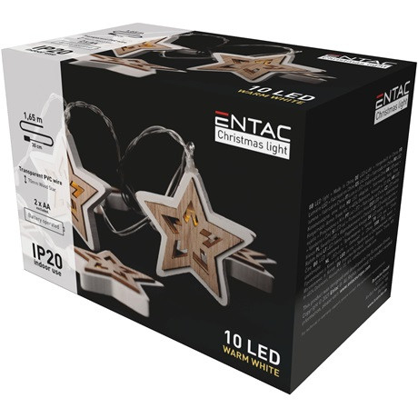 Entac Beltéri Fa Csillag 10 Led Ww Ecl-Ws-10Ww