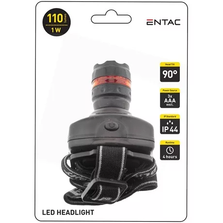 ENTAC FEJLÁMPA FÓKUSZÁLHATÓ 1W PLASZTIK EHL-ZOOM-1W-PL
