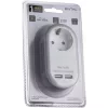 Entac HÁLÓZATI ADAPTER 1 FÖLDELT ALJZAT ÉS 2 USB (ÖSSZ. 2.1A) FEHÉR EPAG-1EE-2USB-W