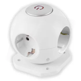   Entac GÖMB ELOSZTÓ 4 FOGLALATTAL, KAPCSOLÓVAL 1.5M 3G1.5 ESC1.5G3-GLOBE