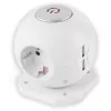 Entac GÖMB ELOSZTÓ 3 FOGLALATTAL, 2X2.1A USB-VEL KAPCSOLÓVAL 1.5M 3G1.5 ESC1.5G3-USB-GLOBE
