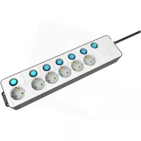   Entac ELOSZTÓ 6 FOGLALAT KÜLÖNÁLLÓ KAPCSOLÓVAL 1.5M 3G1,5 ESE1.5G6-1.5-SW-W