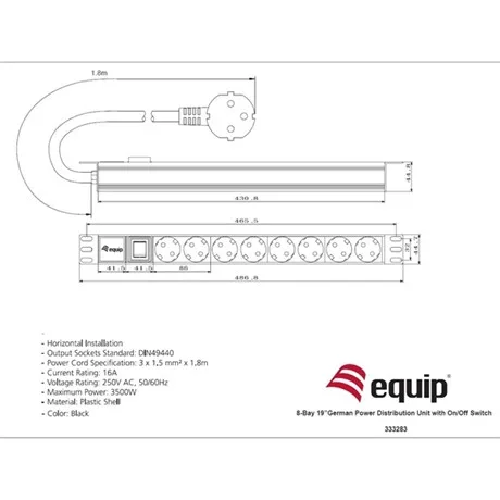 Equip HÁLÓZATI ELOSZTÓ 333283