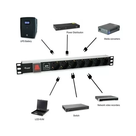 Equip TÚLFESZÜLTSÉG VÉDETT HÁLÓZATI ELOSZTÓ 7X 1,8M 333309