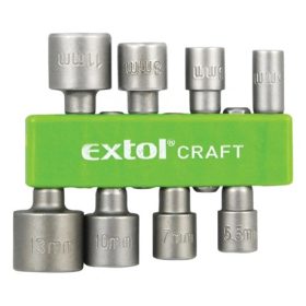   Extol Craft BEHAJTÓ KÉSZLET HATLAPFEJŰ CSAVARHOZ 8DB, 5-13MM, NEM MÁGNESES 10213