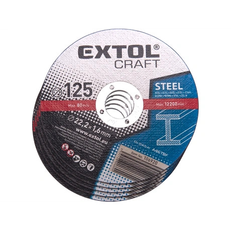 Extol Craft VÁGÓKORONG ACÉLHOZ, 125X1,6X22,2MM 106920