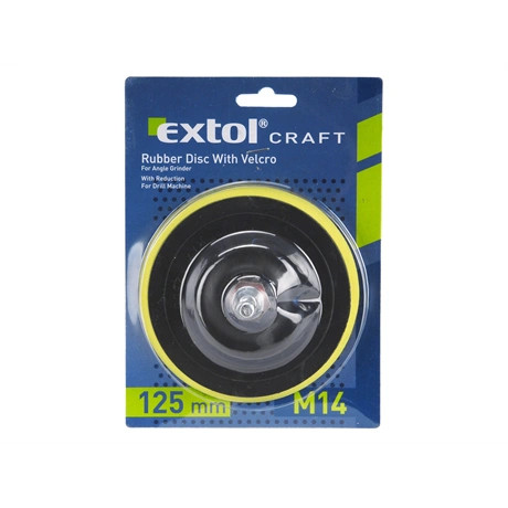 Extol Craft GUMITÁNYÉR FÚRÓGÉPHEZ, SAROKCSISZOLÓHOZ, 125MM, TÉPŐZÁRAS, 8 MM BEFOGÓCSONK 108530