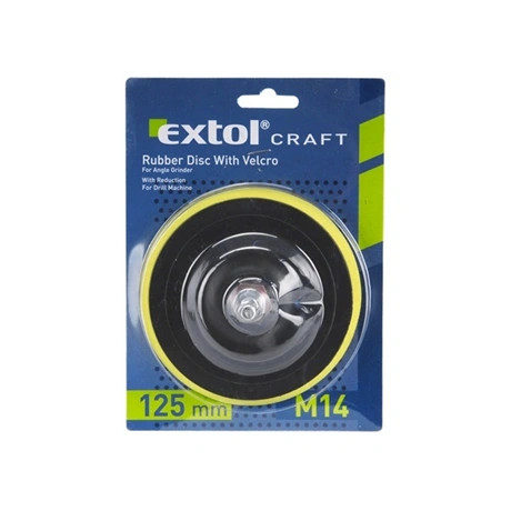 Extol Craft GUMITÁNYÉR FÚRÓGÉPHEZ, SAROKCSISZOLÓHOZ, 125MM, TÉPŐZÁRAS, 8 MM BEFOGÓCSONK 108530