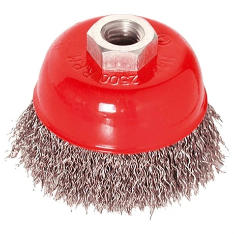 Extol Craft DRÓTCSISZOLÓ FAZÉKKEFE (SAROKCSISZOLÓRA), 75MM, M14×2, HULLÁMOS SZÁLÚ 17002