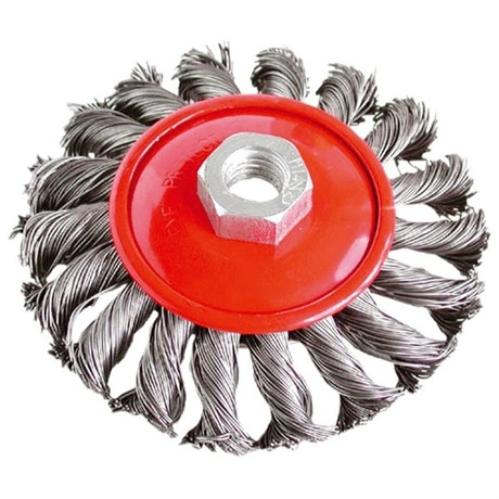 Extol Craft DRÓTCSISZOLÓ KÖRKEFE (SAROKCSISZOLÓRA) , M14, SODROTT ERŐS, 100MM, KÚPOS 17012