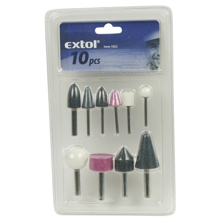 Extol Craft KÖSZÖRŰKŐ KLT. FÚRÓGÉPHEZ, 10DB, 3 ÉS 6MM TENGELY, BLISZTER 1822