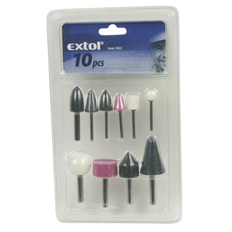 Extol Craft KÖSZÖRŰKŐ KLT. FÚRÓGÉPHEZ, 10DB, 3 ÉS 6MM TENGELY, BLISZTER 1822