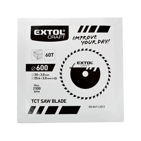 Extol Craft KÖRFŰRÉSZLAP, KEMÉNYFÉMLAPKÁS, 600×30MM(LYUK ÁTM), T60, 3,8MM 19128