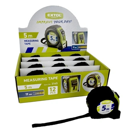 Extol Craft MÉRŐSZALAG, GUMÍROZOTT, 1 STOPPOS, 5MX19MM 3145