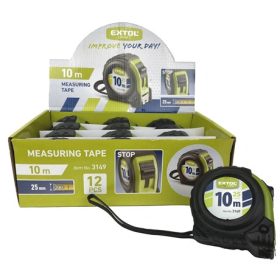   Extol Craft MÉRŐSZALAG, GUMÍROZOTT, 1 STOPPOS, 10MX25MM 3149
