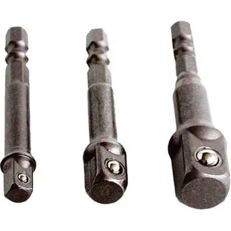 Extol Craft DUGÓKULCS ADAPTER KÉSZLET 3DB-OS, 1/4" - 3/8" - 1/2", BEFOGÁS: 1/4" HATSZÖG 32600