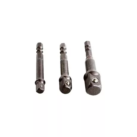 Extol Craft DUGÓKULCS ADAPTER KÉSZLET 3DB-OS, 1/4" - 3/8" - 1/2", BEFOGÁS: 1/4" HATSZÖG 32600