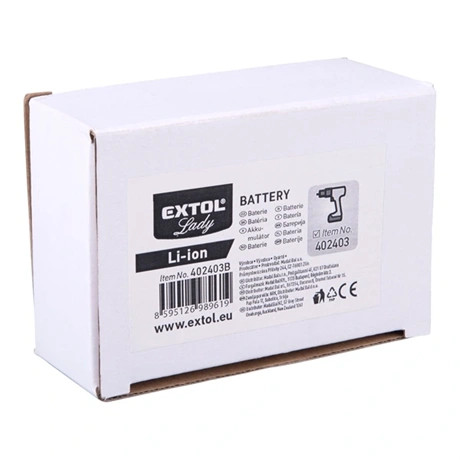 Extol Lady TARTALÉK AKKU 12V LI-ION, 402403 GÉPHEZ, 2000MAH 402403B