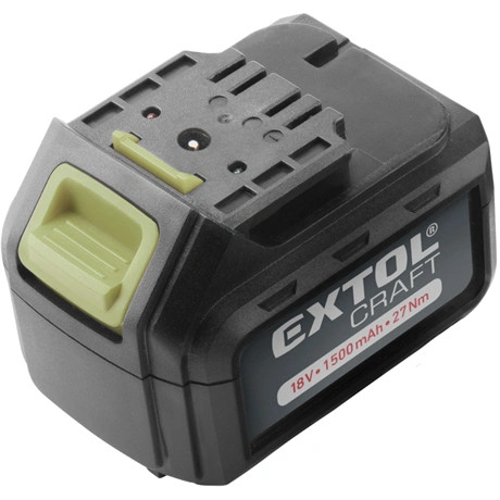 Extol Craft TARTALÉK AKKU RÉGEBBI TÍPUSÚ 402440 LI-ION TÖLTŐHÖZ, 2 SARU+1 TÜSKE, 18V, 1500MAH 402440B