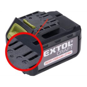   Extol Craft TARTALÉK AKKU ÚJABB TÍPUSÚ 402440 LI-ION TÖLTŐHÖZ, 3 SARU, 20, 5V, 1500MAH 402440E