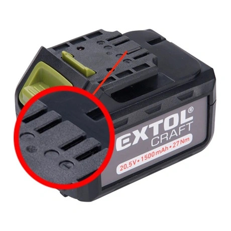 Extol Craft TARTALÉK AKKU ÚJABB TÍPUSÚ 402440 LI-ION TÖLTŐHÖZ, 3 SARU, 20, 5V, 1500MAH 402440E